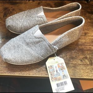 Womens Classic Toms in Gray Marl
